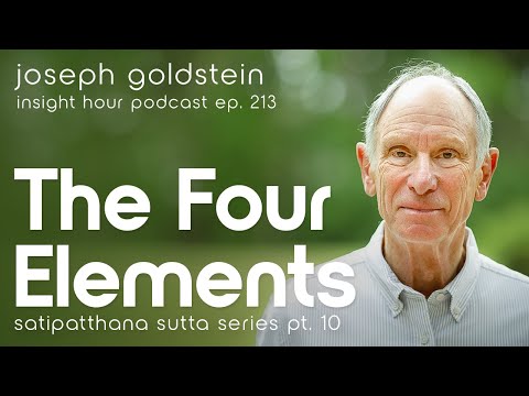 Joseph Goldstein: Satipatthana Sutta Series Pt. 10 - The Four Elements - Insight Hour Ep. 213