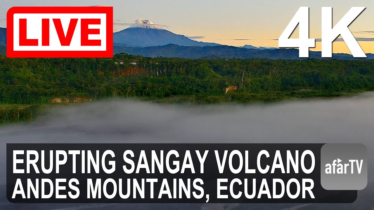 Live webcam view of Sangay Volcano Amazon Rainforest Cam