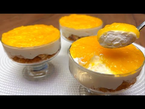 The most delicious dessert in 5 minutes that simply melts in your mouth! No baking or gelatin!