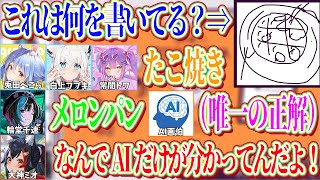他のホロメンが答えが分からない中唯一ミオの絵が何かを当てる有能AI【ホロライブ切り抜き/白上フブキ/大神ミオ/兎田ぺこら/常闇トワ/輪堂千速】