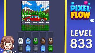 Pixel Flow Level 833 Solution Walkthrough