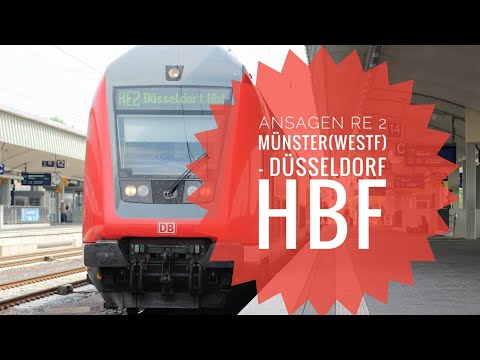 Ansagen RE 2 Münster(Westf) Hbf - Düsseldorf Hbf