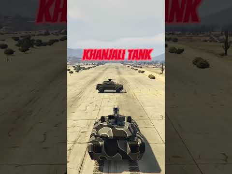 Rhino Tank Vs Khanjali Tank Main Weapon Test! 🔥GTA5