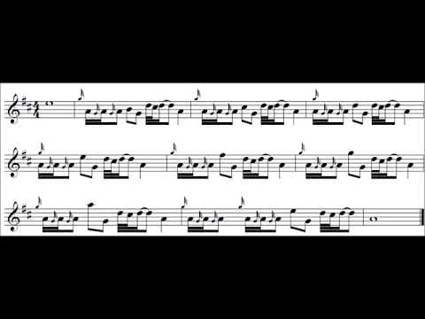 Great Highland Bagpipes Intermediate Exercise 36 – low pitch normal speed