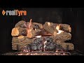 Real Fyre See Thru 18" Charred Royal English Oak Vented Propane Gas Logs Set with On/Off Automatic Pilot Kit