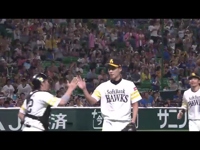 【12回表】ホークス・岩嵜 ハラハラドキドキ!! 満塁のピンチを抑える!! 2016/9/19 H-Bs