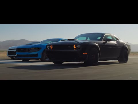 2024 Ford Mustang Dark Horse VS 10-Speed Chevy Camaro SS VS 8-Speed Dodge SRT Challenger Scat Pack