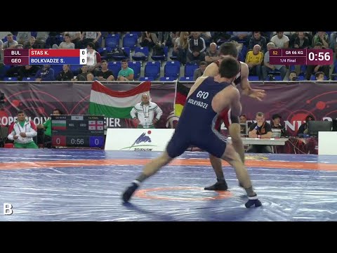 1/4 GR - 66 kg: S. BOLKVADZE (GEO) df. K. STAS (BUL) by TF, 9-0