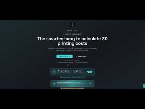 3D Print Calculator & Manager video thumbnail