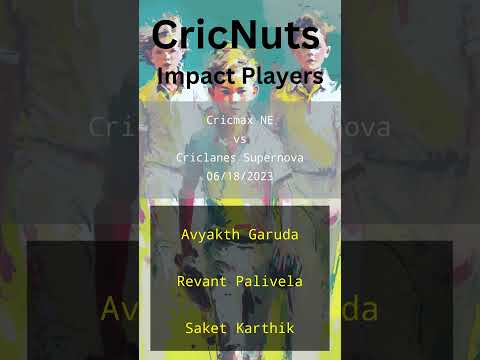 Cricmax NE vs Criclanes Supernova - 06/18/2023 - NJ U13 Div B-USA Cricket Junior Pathway