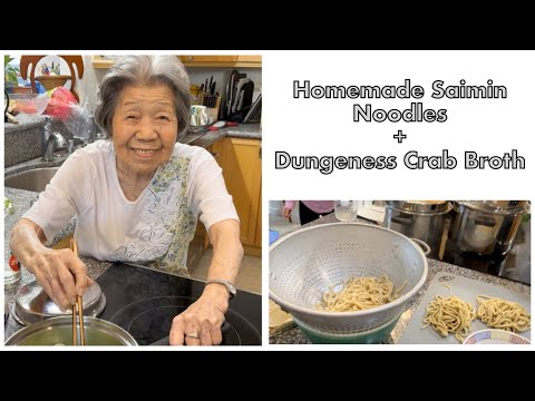 Homemade Saimin Noodles and Dungeness Crab Broth- Hawaii Cooking