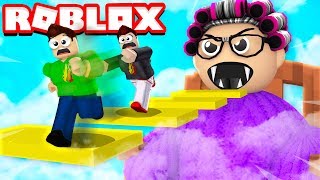 Roblox Obby Escape Grandmas House With My Little Brother - roblox escape the evil babysitter obby radiojh games youtube