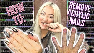 How to: Correctly Remove Acrylic Nails - DO NOT BITE THEM OFF!!!
