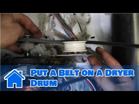 Washer & Dryer Repair : How to Put a Belt on a Dryer Drum