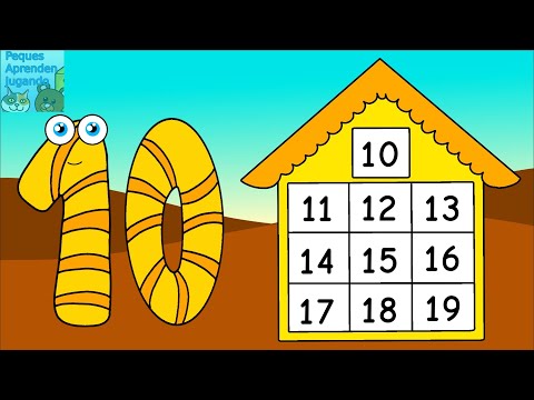 La familia del 10 para niños  Números del 10 al 19  Video de Peques Aprenden Jugando