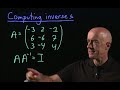 Computing Inverse Matrices Using Gaussian Elimination Lecture 12 Matrix Algebra For Engineers