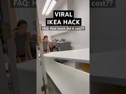 DIY Fluted IKEA Hack | Budget Friendly Laundry Room Makeover | Space Saving Storage Ideas #ikea