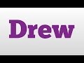 Drew meaning and pronunciation