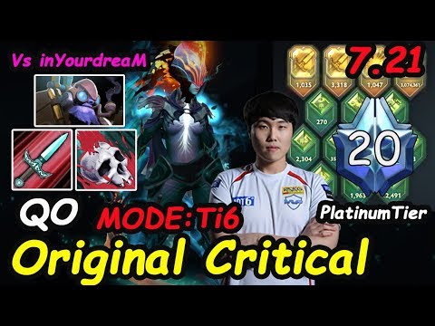 QO - [Phantom Assassin] Original Critical Master MODE :TI6 vs Inyourdream - [Tinker] Dota 2 7.21