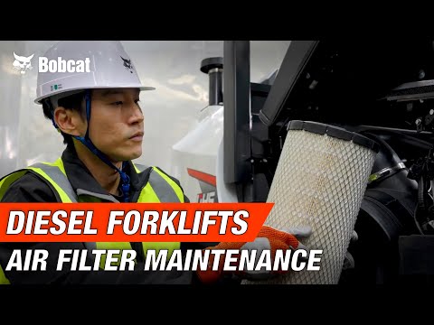 Part of a video titled [Diesel Forklifts] Efficient Air Filter Maintenance - YouTube