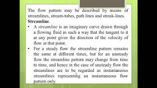 Description of  flow pattern