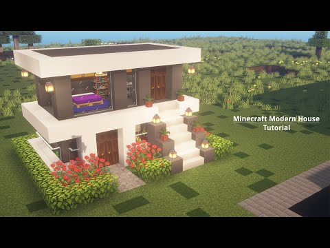 HALNY - Small & easy modern house in Minecraft (Tutorial build)
