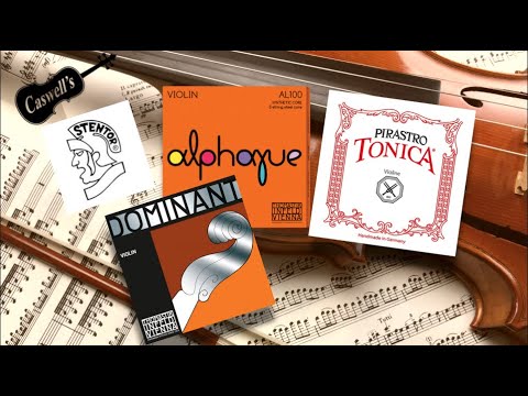 Comparison of the Stentor II student violin with 4 different string set ups.