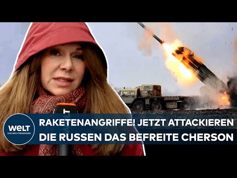 PUTINS KRIEG: "Das hat sich noch einmal verschärft!" Raketenangriffe auf befreite Stadt Cherson