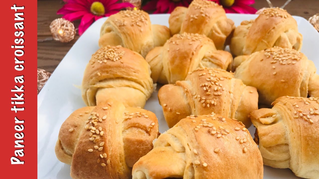 Paneer Tikka Croissant Recipe | पनीर टिक्का क्रोइस्सन्त रेसिपी | Special Paneer puff patties (hindi)