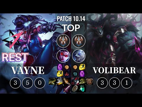 JT Rest Vayne vs Volibear Top - KR Patch 10.14