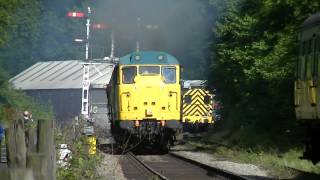preview picture of video 'British Rail 31128 powering away from Grosmont Depot on the North Yorkshire Moors Railway'