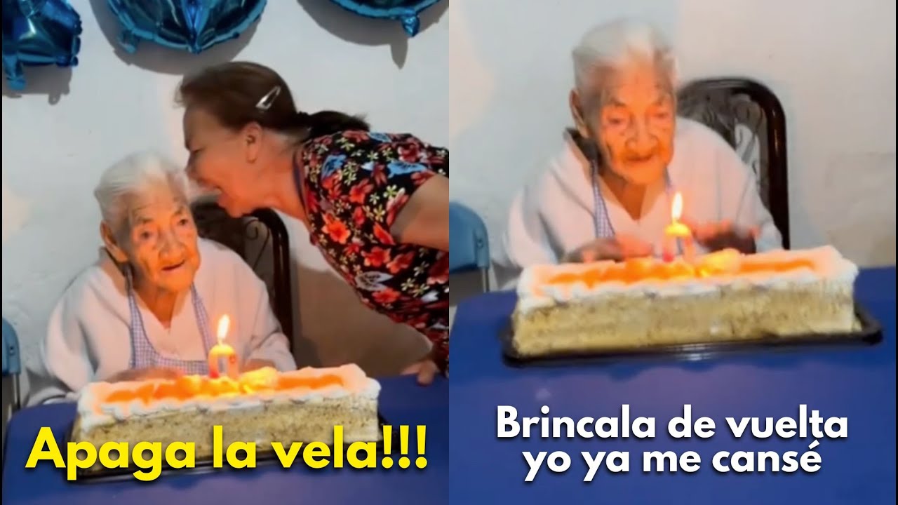 ¿ABUELITA TROLEA a su FAMILIA en FIESTA de CUMPLEAÑOS le GRITAN QUE SOPLE y ella comienza a CANTAR?