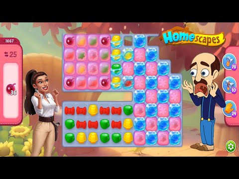 Homescapes - Level 1667 Super Hard Level Gameplay Walkthrough - New Update