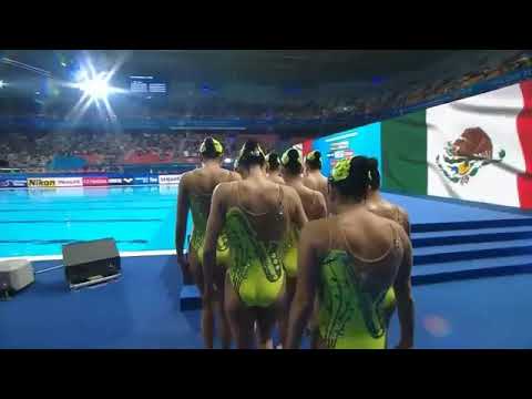 México 🇲🇽Final rutina técnica nadó sincronizado lugar 10 puntuación 85.6618