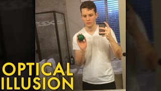 Magically throwing a ball through a mirror (OPTICAL ILLUSION)
