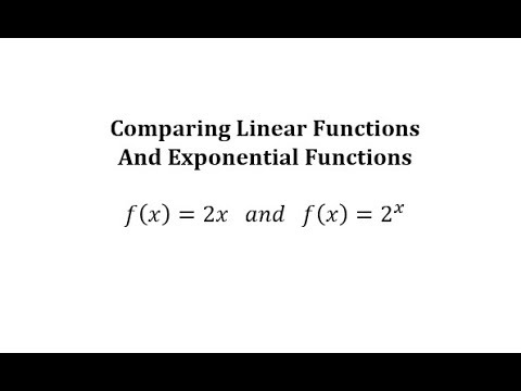 Compare Linear and Exponential Functions | Math Help from Arithmetic ...