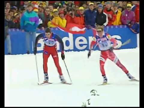 Nordic World Ski Championships Ramsau 1999 Mens Relay Hoffmann AUT vs Alsgaard NOR