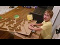 Bouncy Ball Race On Cardboard Maze Track