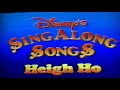 Closing To Disney Sing Along Songs Heigh Ho Volume 11990 VHS