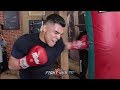 ADRIAN GRANADOS KILLS THE HEAVY BAG IN HIS OPEN MEDIA WORKOUT - GARCIA VS GRANADOS