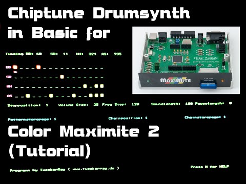 Color Maximite 2 - Chiptune Drumsynth with 16 Step sequencer Tutorial