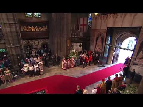 Her Majesty The Queen Arrives At Royal Wedding (2011) Royal Trumpeters Fanfare
