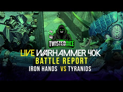 Warhammer 40k live Battle Report Iron Hands vs Tyranids 2000pts