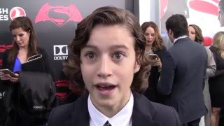 BATMAN V SUPERMAN - NYC PREMIERE - Interview with Brandon Spink (Young Bruce Wayne). video