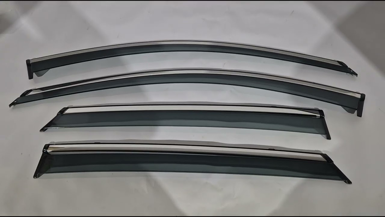 Buick Encore 2019- гг. Ветровики с хромированным молдингом Niken Luxury (4 шт) Video 1