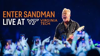 Metallica performs Enter Sandman in Lane Stadium at Virginia Tech