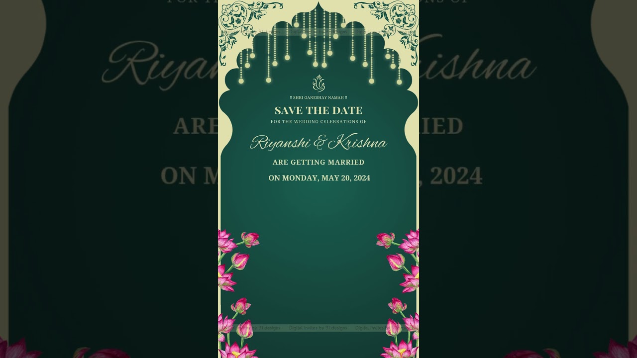 Elegant Script Save the Date Invitation