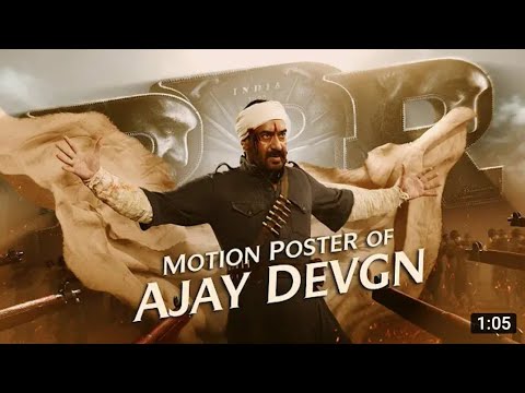 Ajay Devgn Motion Poster - RRR Movie NTR, Ram Charan Alia Bhatt  SS Rajamouli Pen Movies video movie