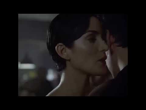 End credit aesthetic implied by a Matrix trailer frame of the green code