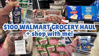 NEW Walmart Grocery Haul + Shop with Me | $100 Budget Weekly Grocery Haul + Meal Plan